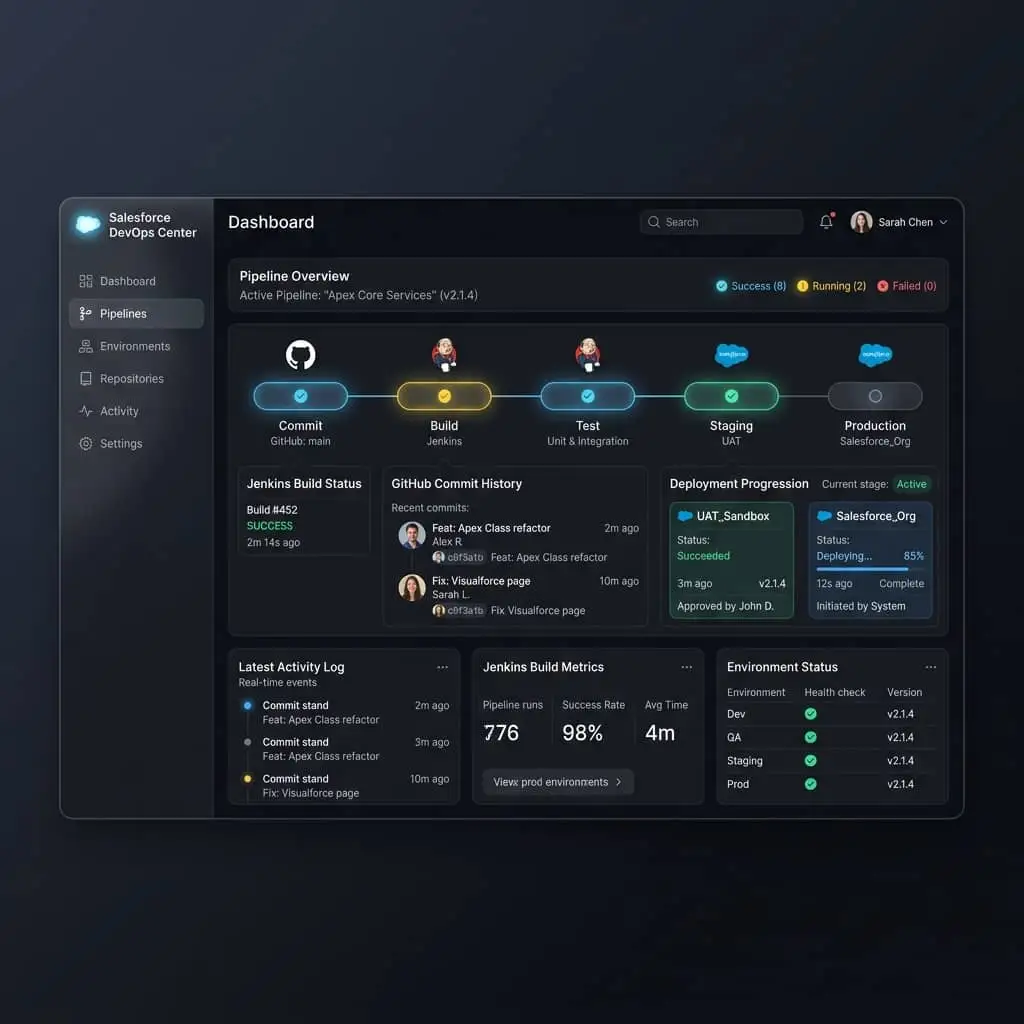 Salesforce CI/CD Pipeline — Salesforce loan origination platform UI